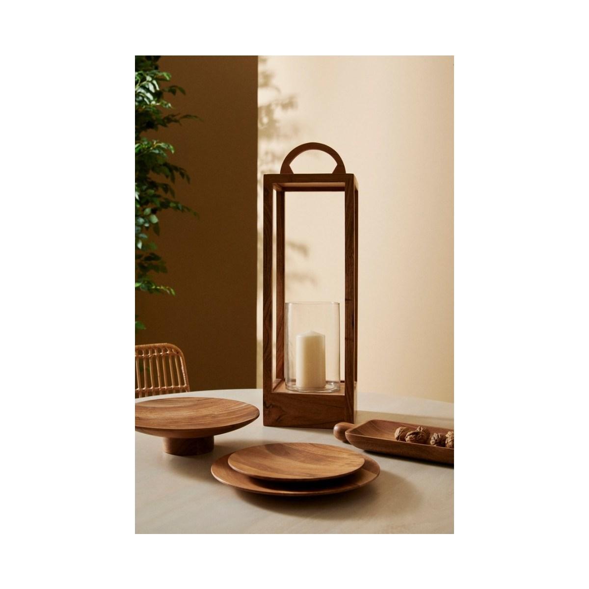 Lanterna Aimi 1 Manico Legno Naturale cm.H64 | Bizzotto