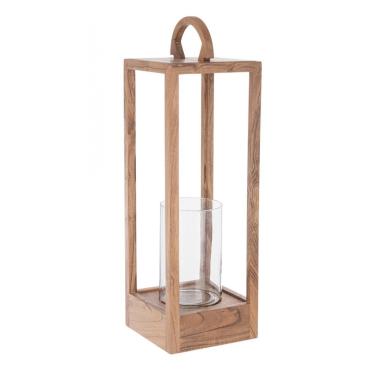 Lanterna Aimi 1 Manico Legno Naturale cm.H64 | Bizzotto