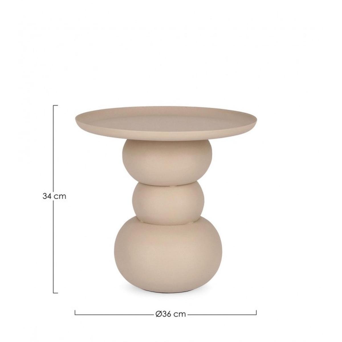 Tavolino Alpa Beige Tondo cm.Ã?36 | Bizzotto