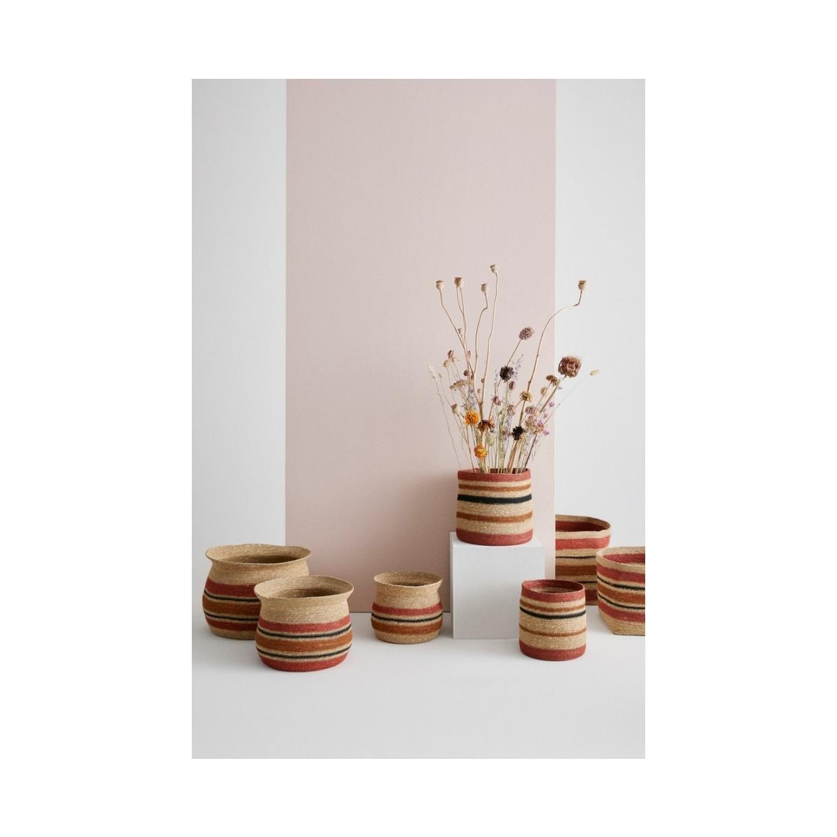 Cesto Set pz.3 Waylon Anfora Basso Nat-Rosso | Bizzotto