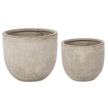 Portavaso Set pz.2 Cement To Basso Sabbia | Bizzotto