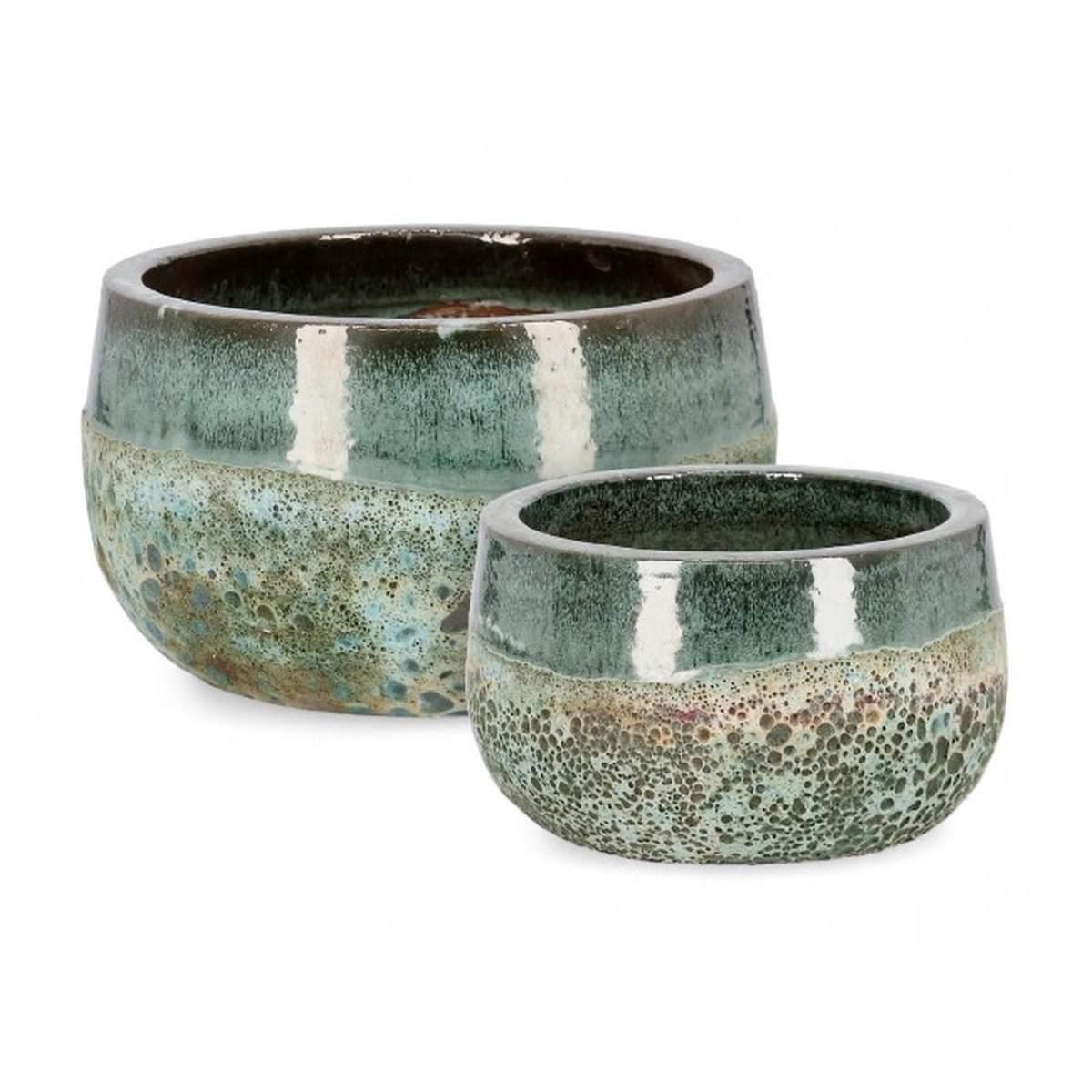 Portavaso Set pz.2 Duyen Ciotola Verde Giada | Bizzotto