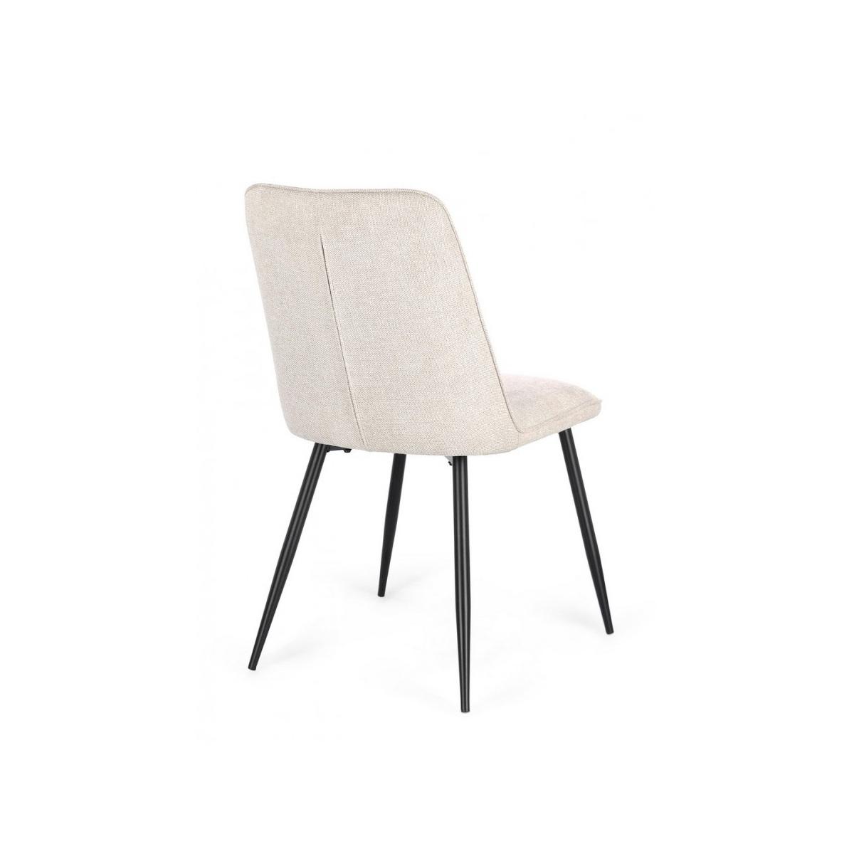 Sedia Cora Nero/Beige | Bizzotto