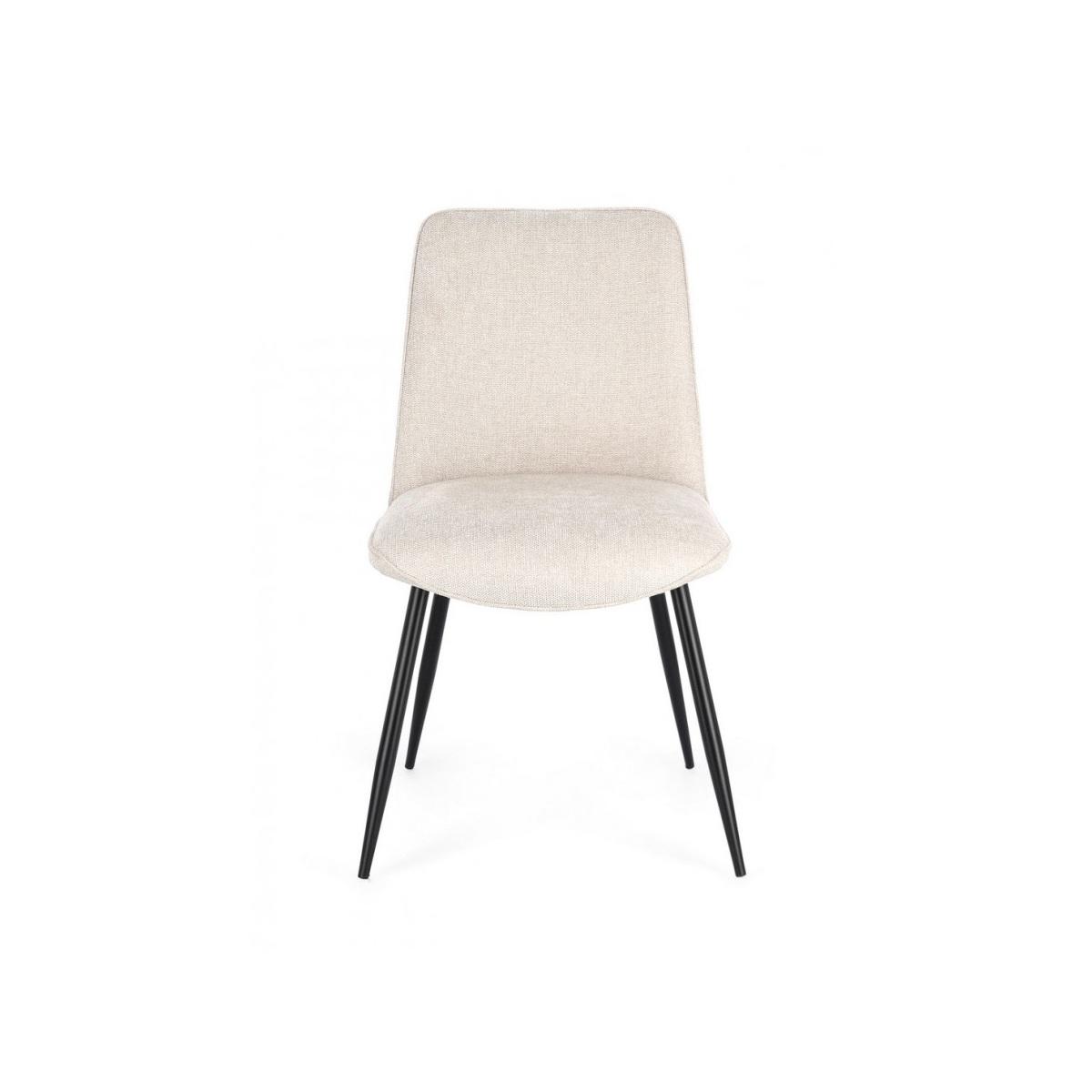 Sedia Cora Nero/Beige | Bizzotto