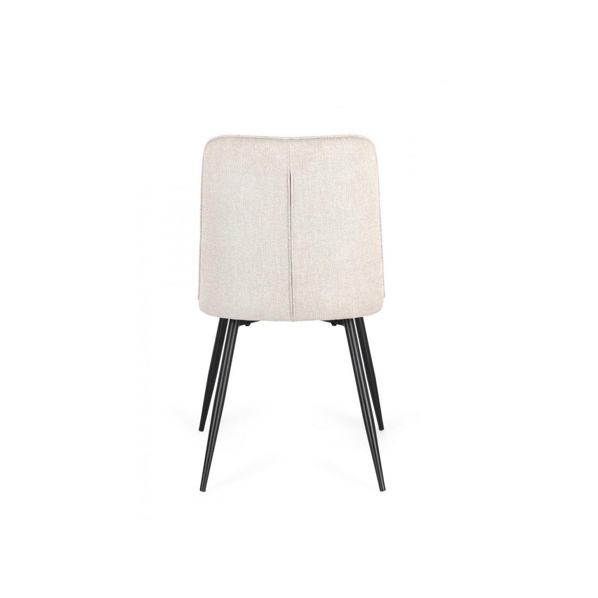 Sedia Cora Nero/Beige | Bizzotto