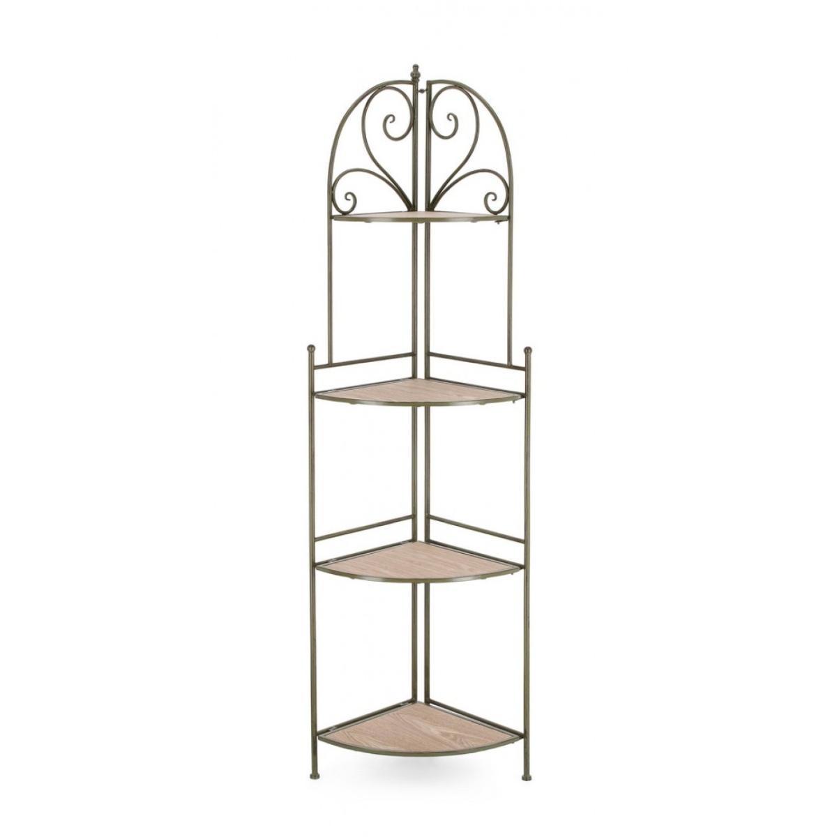 Angoliera Guenda 4 Piani Verde Scuro | Bizzotto