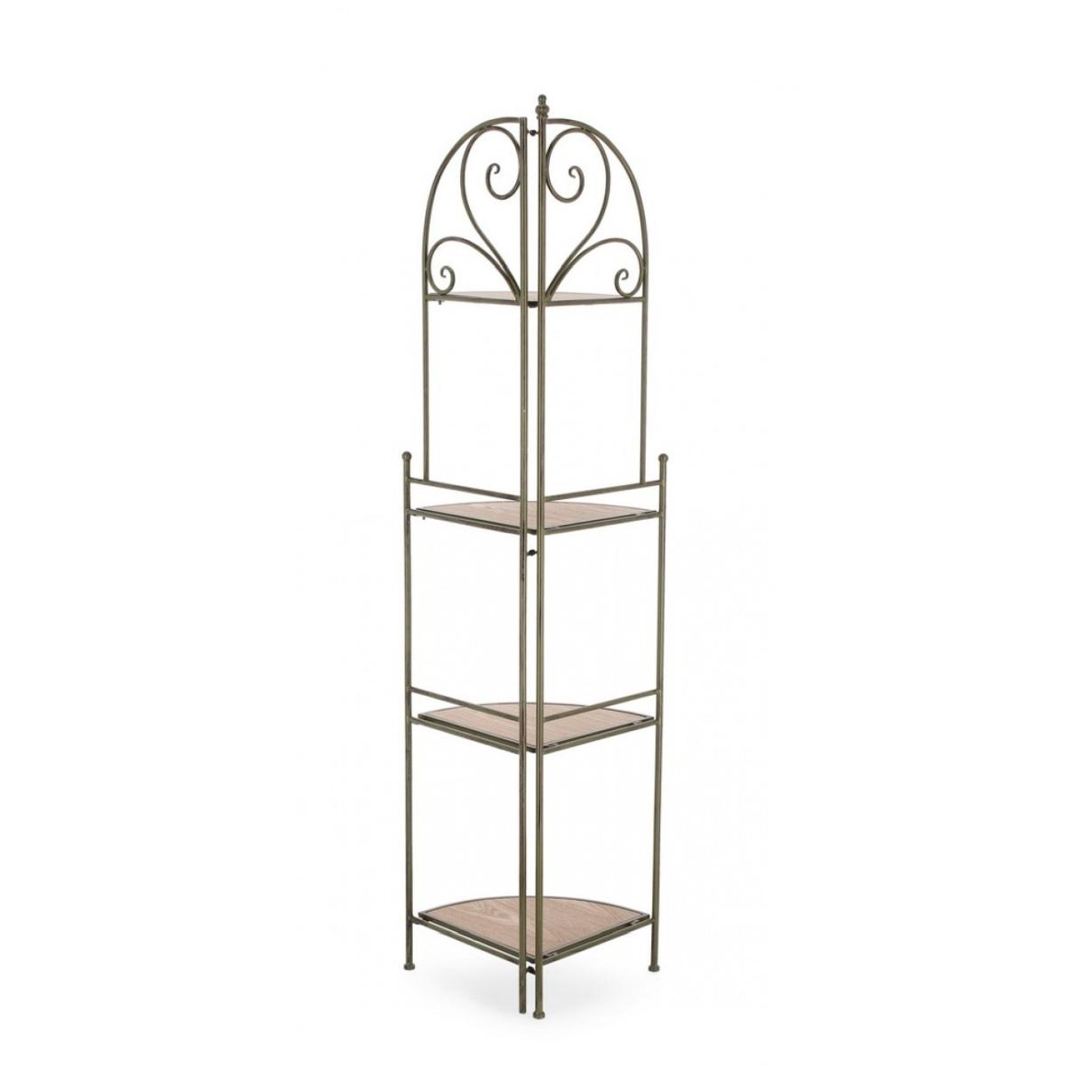 Angoliera Guenda 4 Piani Verde Scuro | Bizzotto