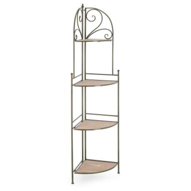 Angoliera Guenda 4 Piani Verde Scuro | Bizzotto