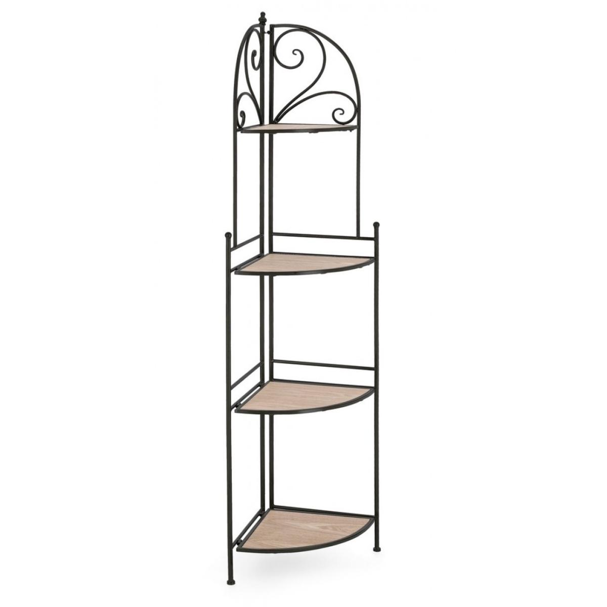 Angoliera Guenda 4 Piani Nero | Bizzotto