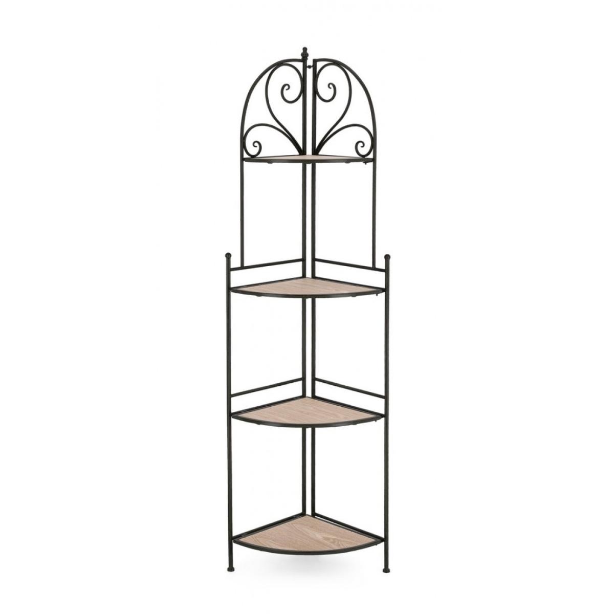 Angoliera Guenda 4 Piani Nero | Bizzotto