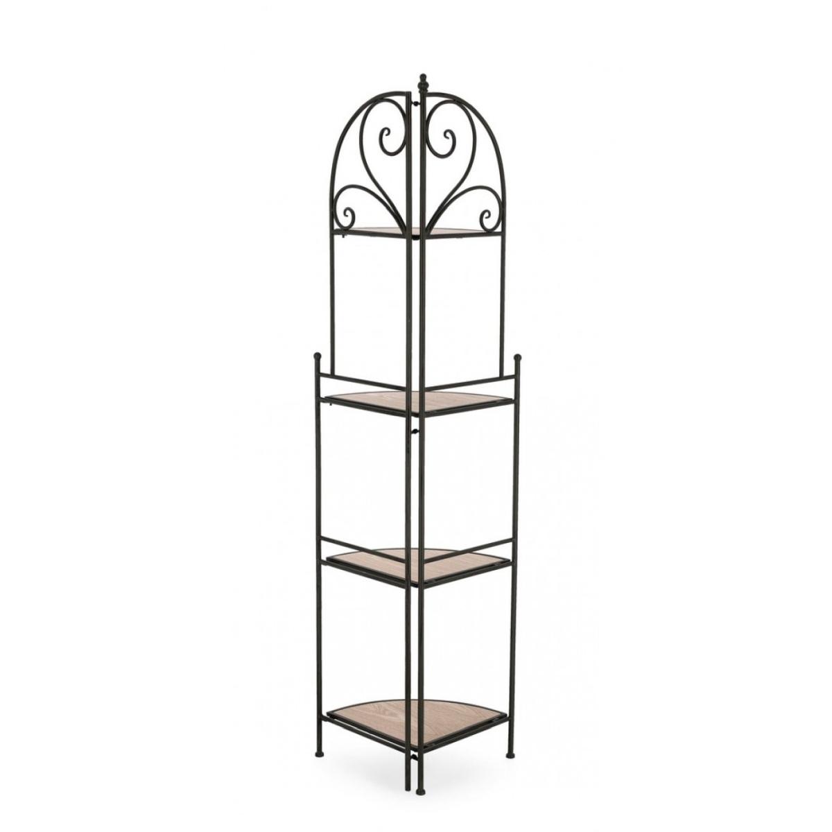 Angoliera Guenda 4 Piani Nero | Bizzotto