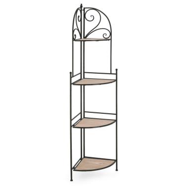 Angoliera Guenda 4 Piani Nero | Bizzotto