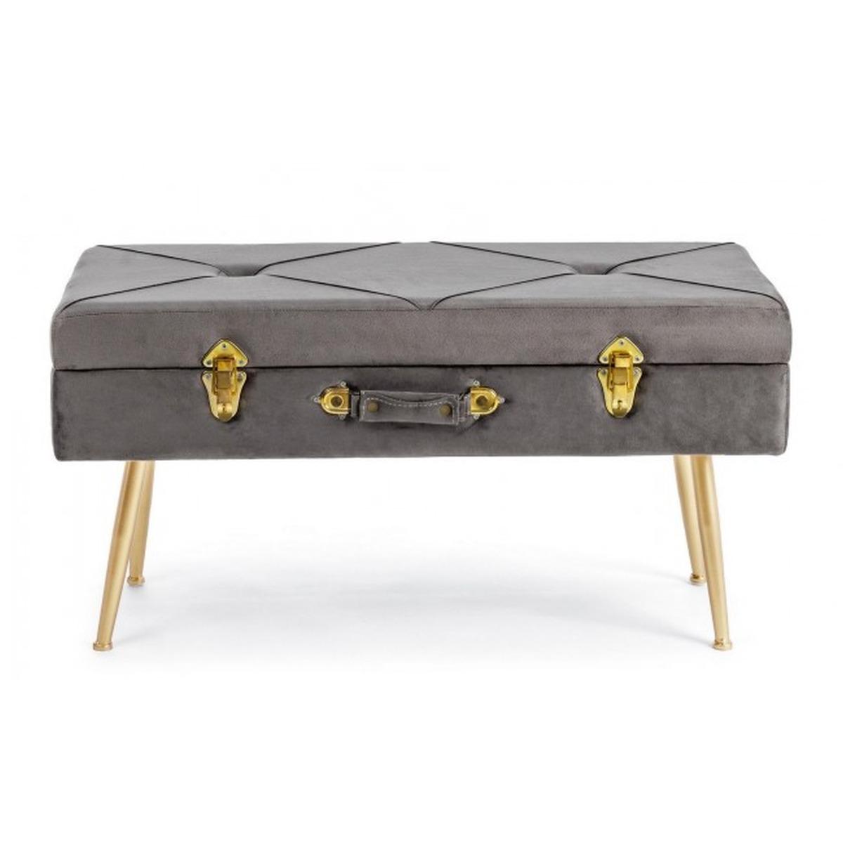 Panca Contenitore Polina Grigio | Bizzotto