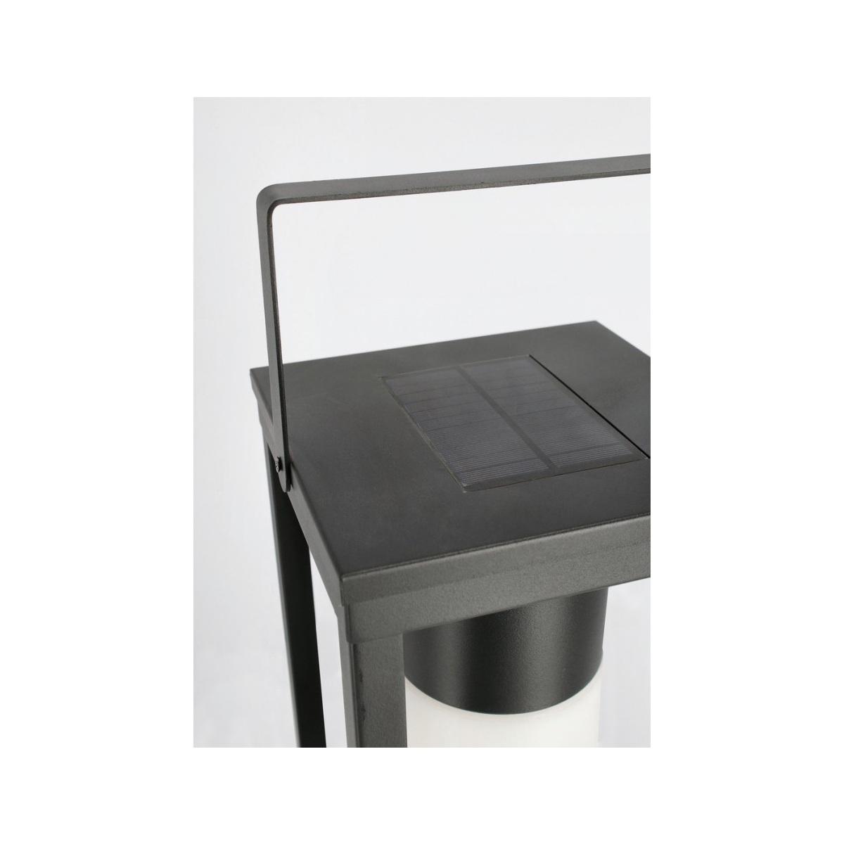 Lampada Solar LED Quadro Nero con Manico cm.H38 | Bizzotto