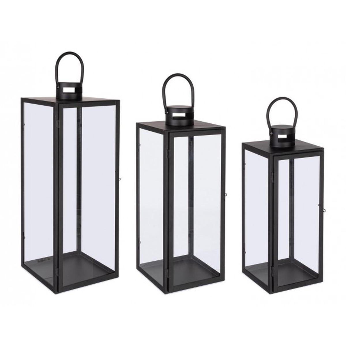 Lanterna Set pz.3 Lior Nero | Bizzotto