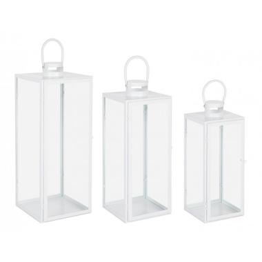 Lanterna Set pz.3 Lior Bianco | Bizzotto