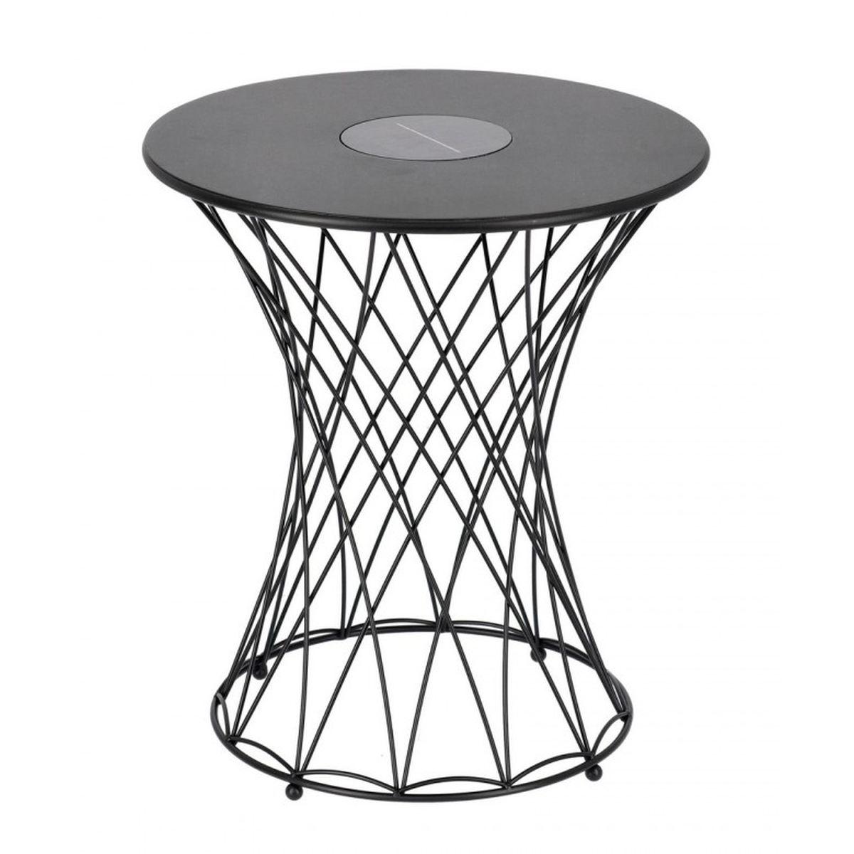 Tavolino Solare Jeevan To Nero cm.H45 | Bizzotto