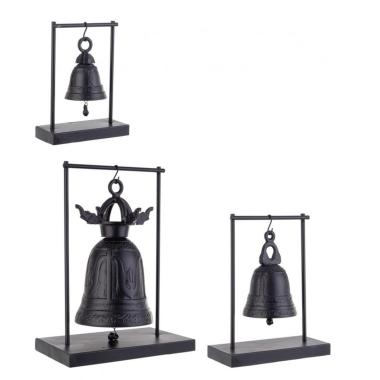 Decorazione Campana Pune Nero Set pz.3 | Bizzotto