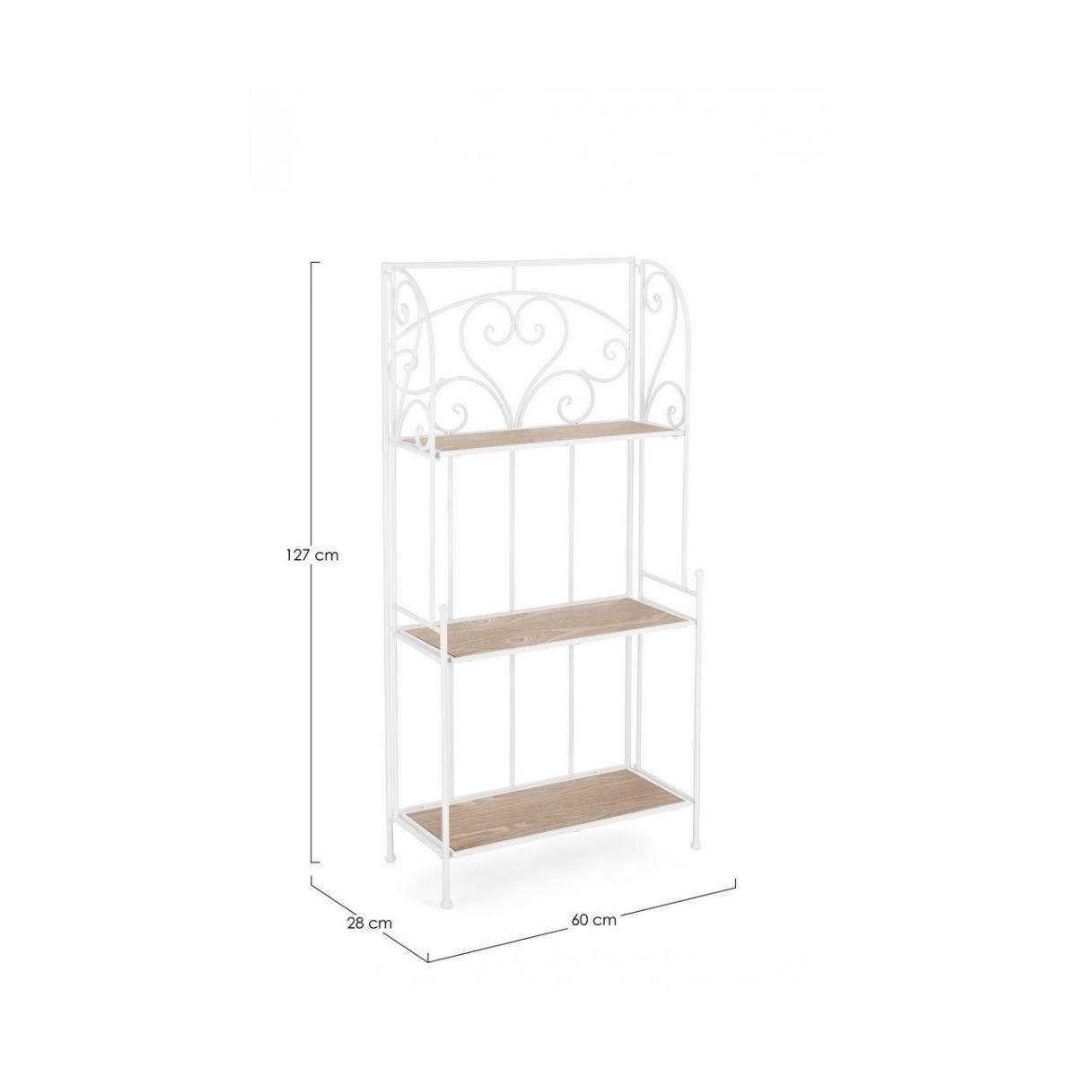Scaffale Guenda 3 Piani Bianco cm.H127 | Bizzotto
