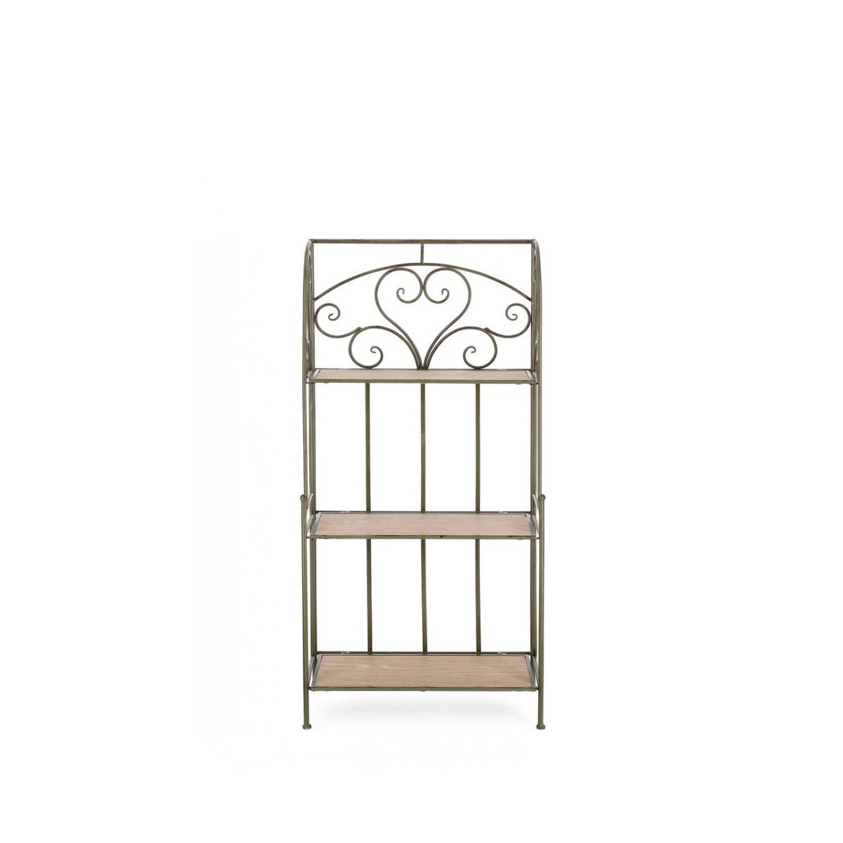 Scaffale Guenda 3 Piani Verde Scuro cm.H127 | Bizzotto