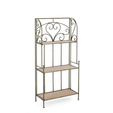 Scaffale Guenda 3 Piani Verde Scuro cm.H127 | Bizzotto