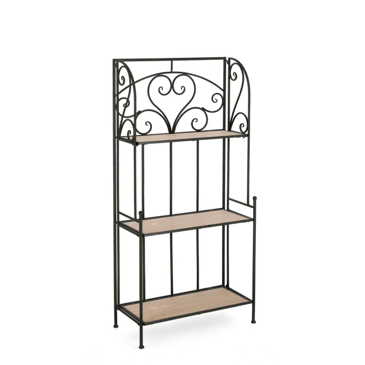 Scaffale Guenda 3 Piani Nero cm.H127 | Bizzotto