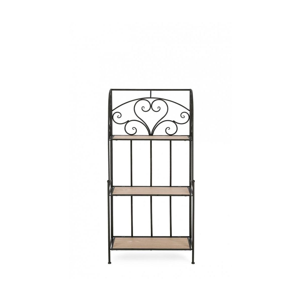 Scaffale Guenda 3 Piani Nero cm.H127 | Bizzotto