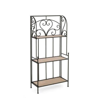 Scaffale Guenda 3 Piani Nero cm.H127 | Bizzotto