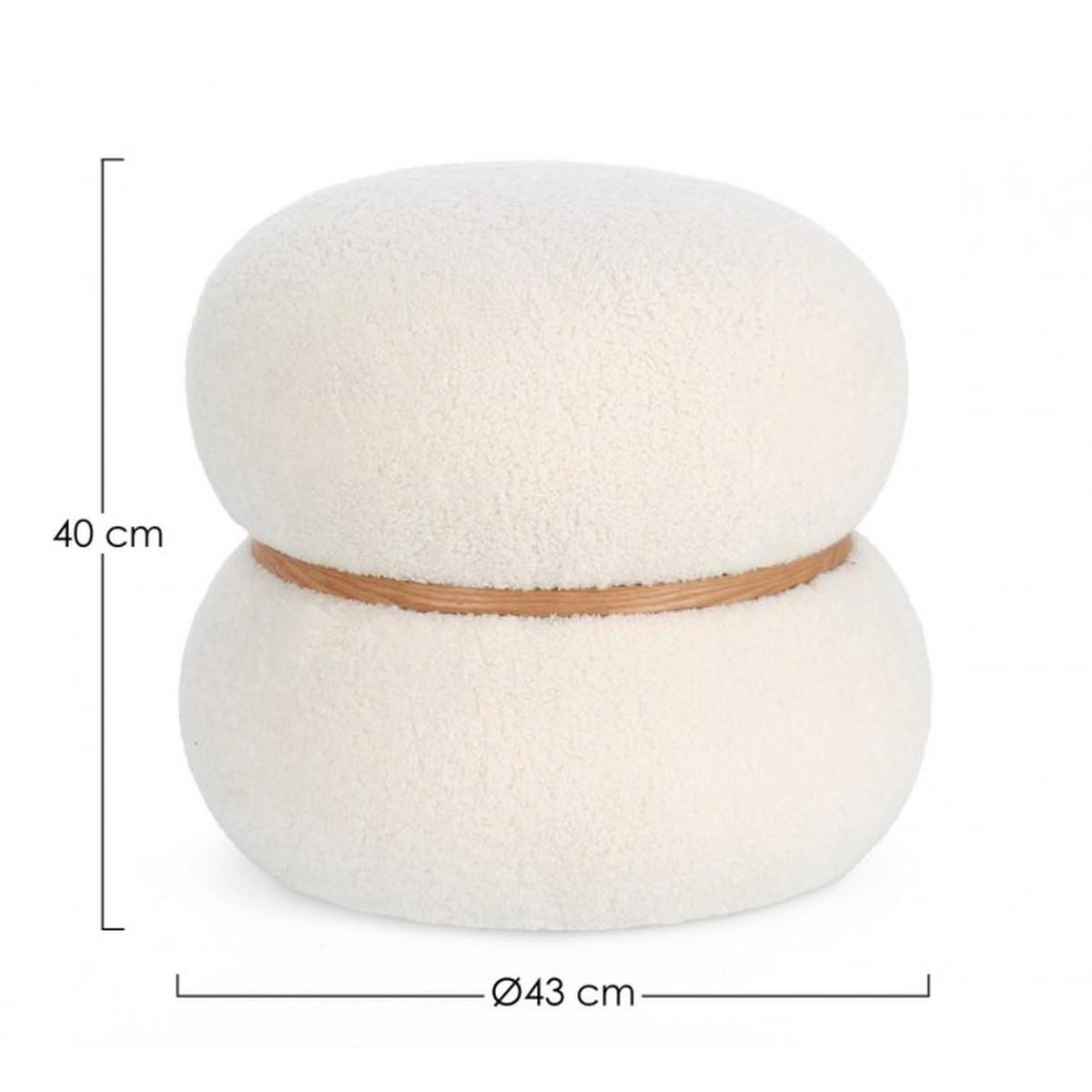 Pouff Mirka To Bianco | Bizzotto