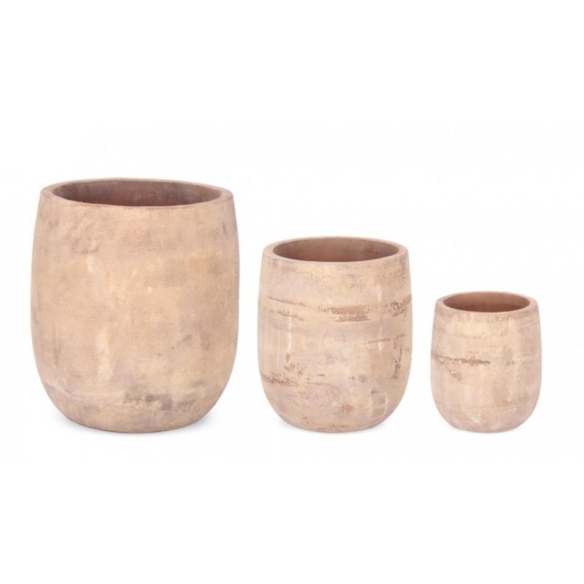 Portavaso Set pz.3 Minh To Alto Terracotta Marr | Bizzotto
