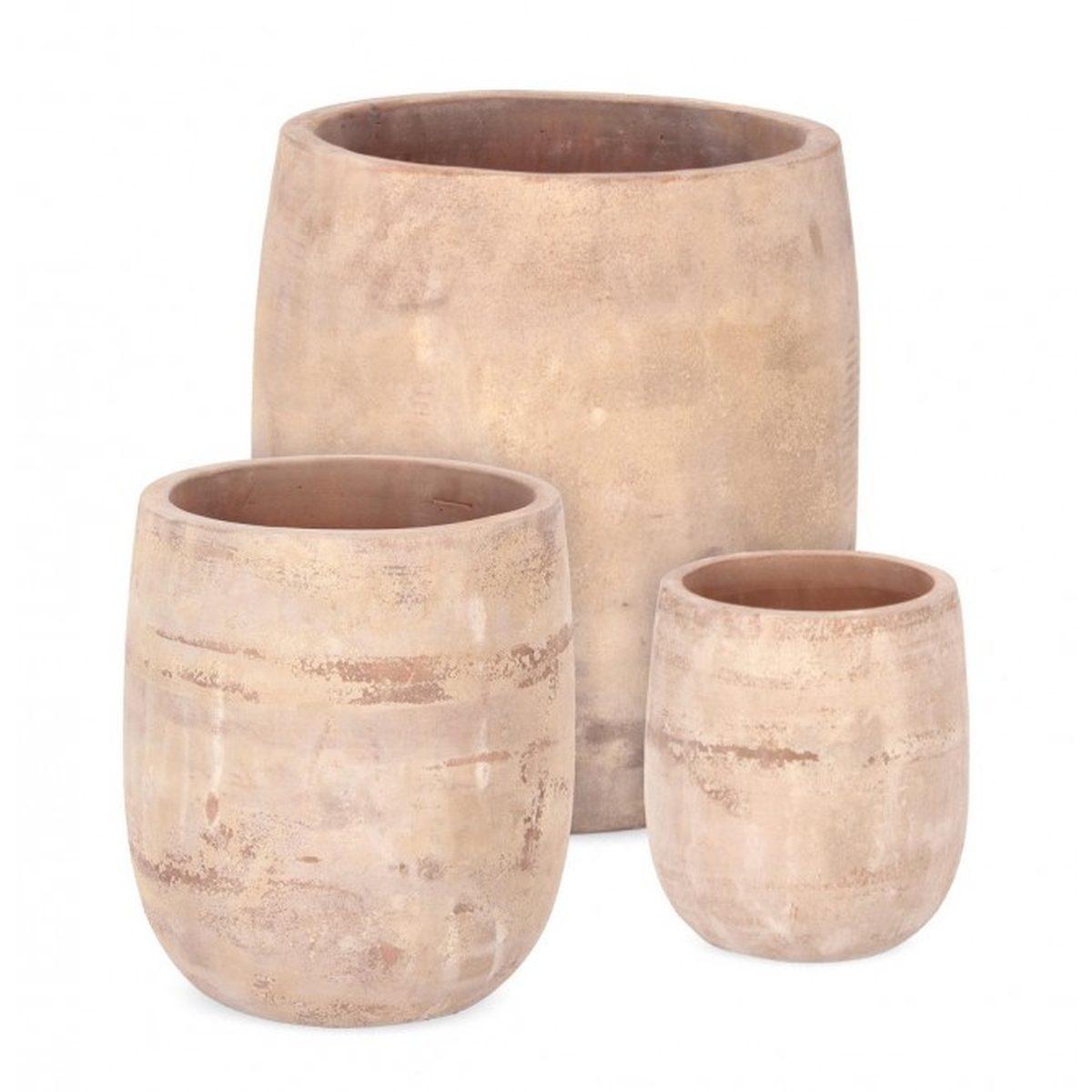 Portavaso Set pz.3 Minh To Alto Terracotta Marr | Bizzotto