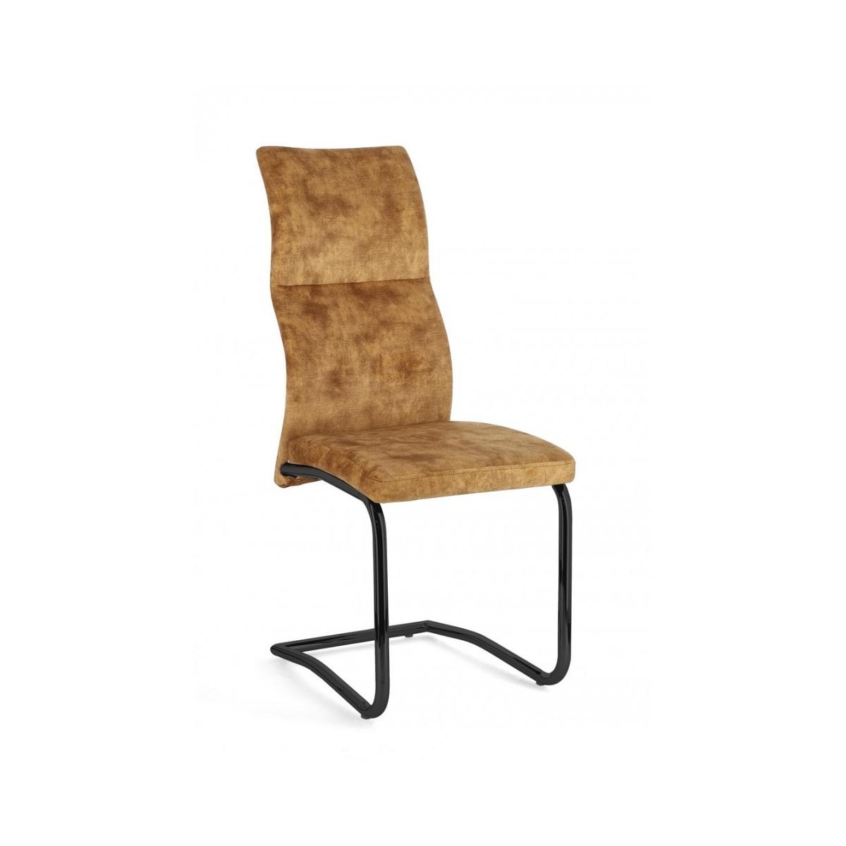 Sedia Thelma Velluto Giallo | Bizzotto