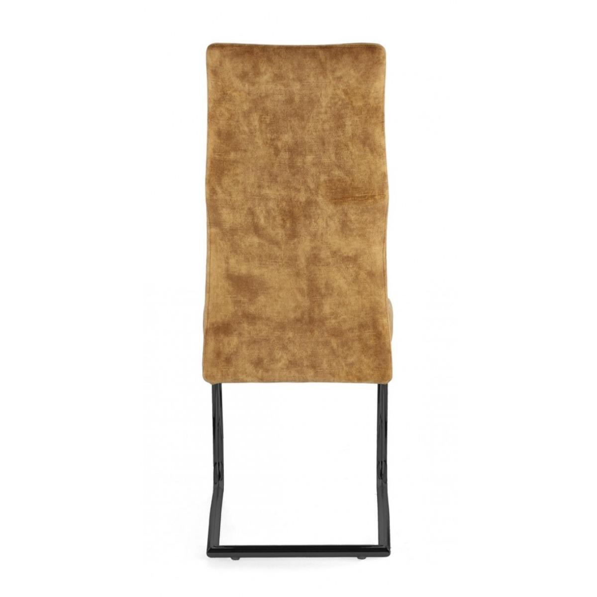 Sedia Thelma Velluto Giallo | Bizzotto