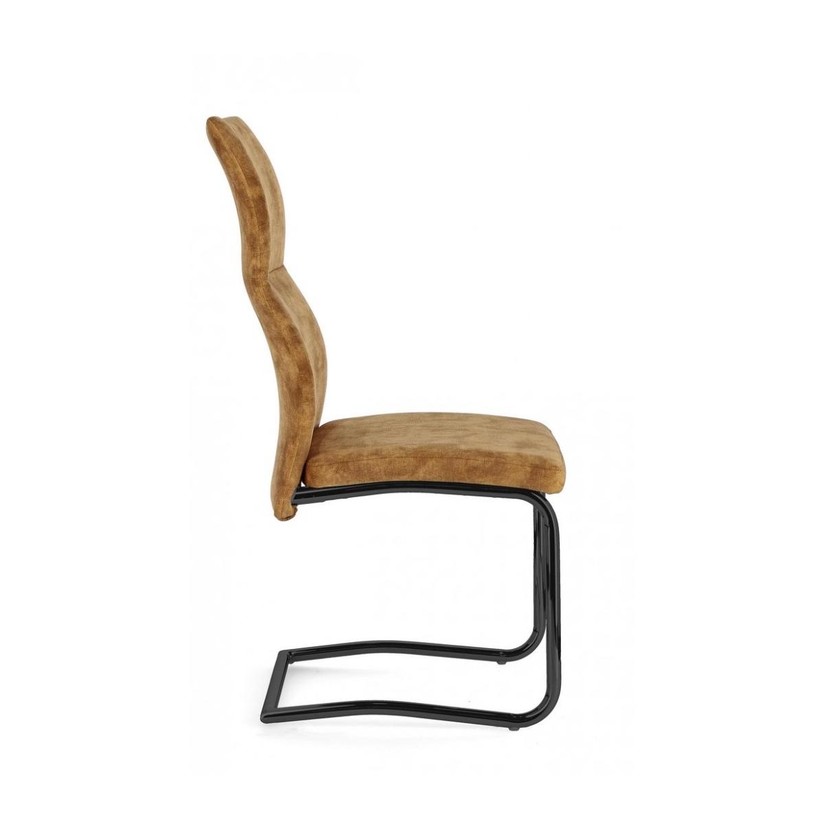 Sedia Thelma Velluto Giallo | Bizzotto