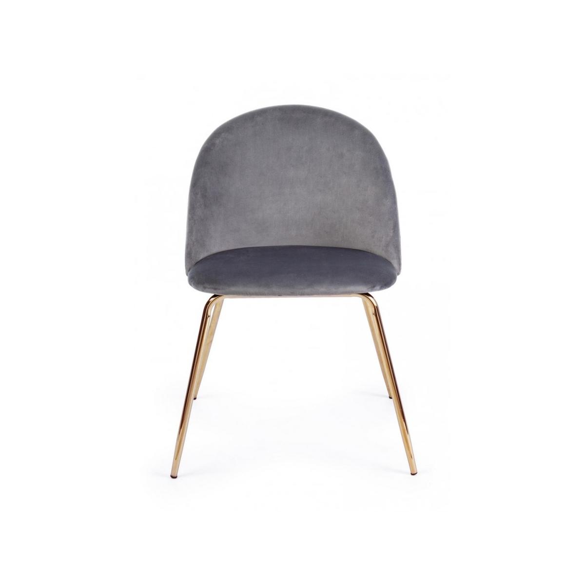 Sedia Tanya Velluto Grigio Scuro | Bizzotto