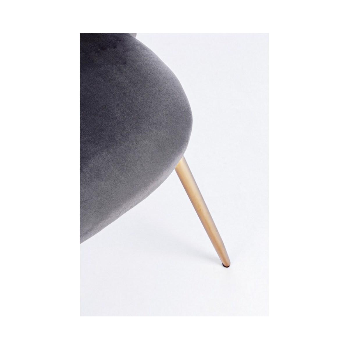 Sedia Tanya Velluto Grigio Scuro | Bizzotto