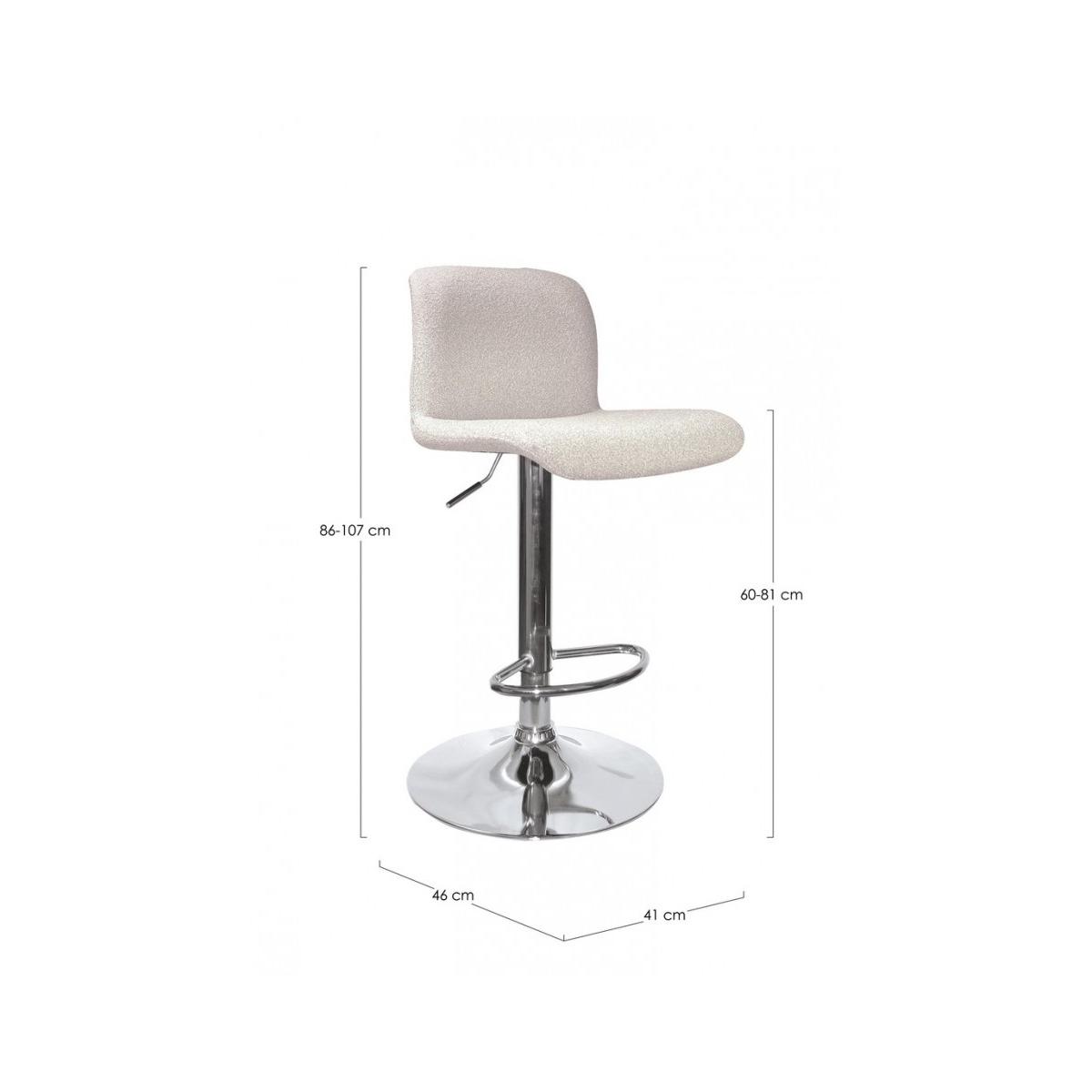 Sgabello Bar Rafael Cromo-Beige | Bizzotto