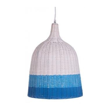 Lampadario Sky Rattan Blu-Azzurro | Bizzotto