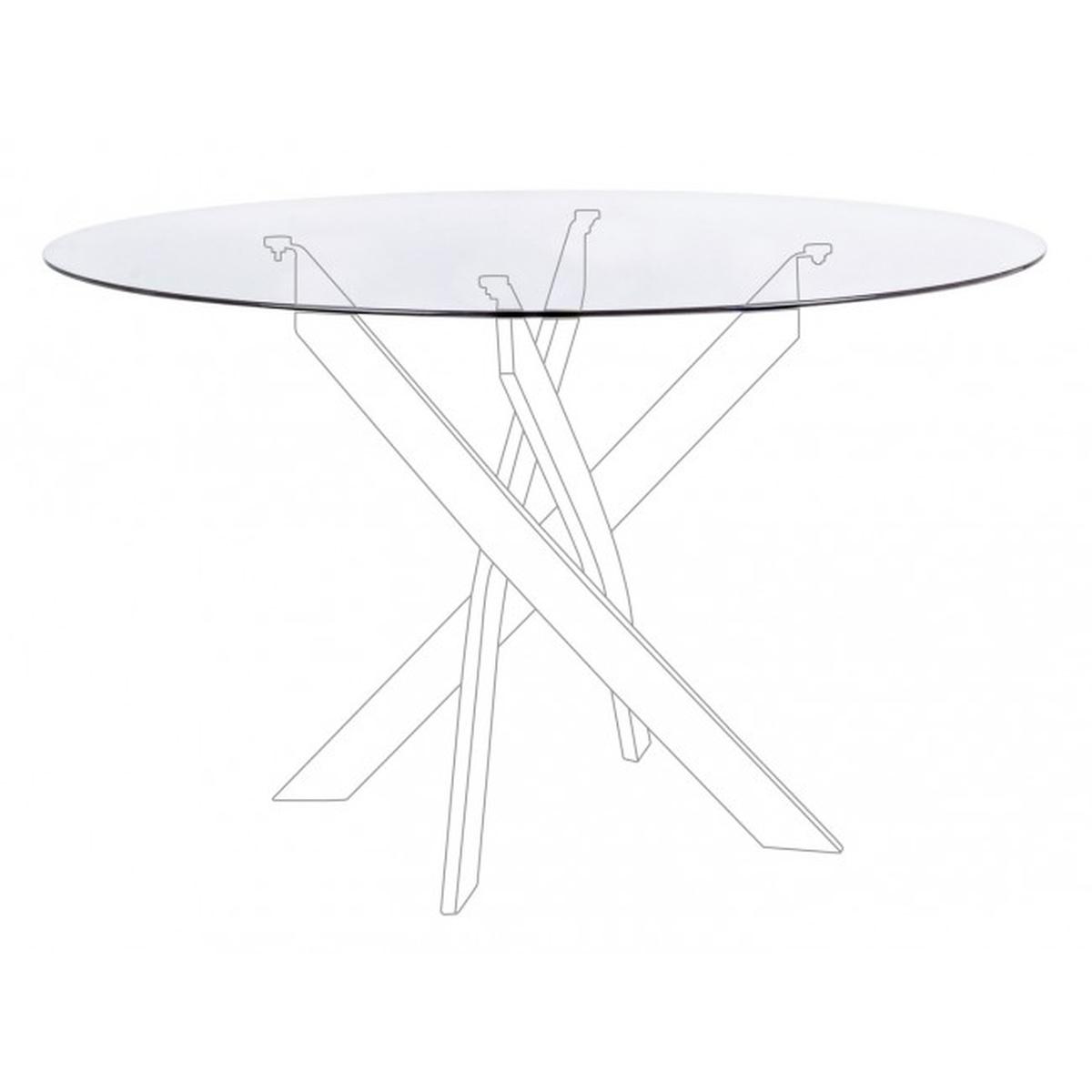 Piano Tavolo Tondo Tavolo George Trasparente cm.Ã?120 | Bizzotto