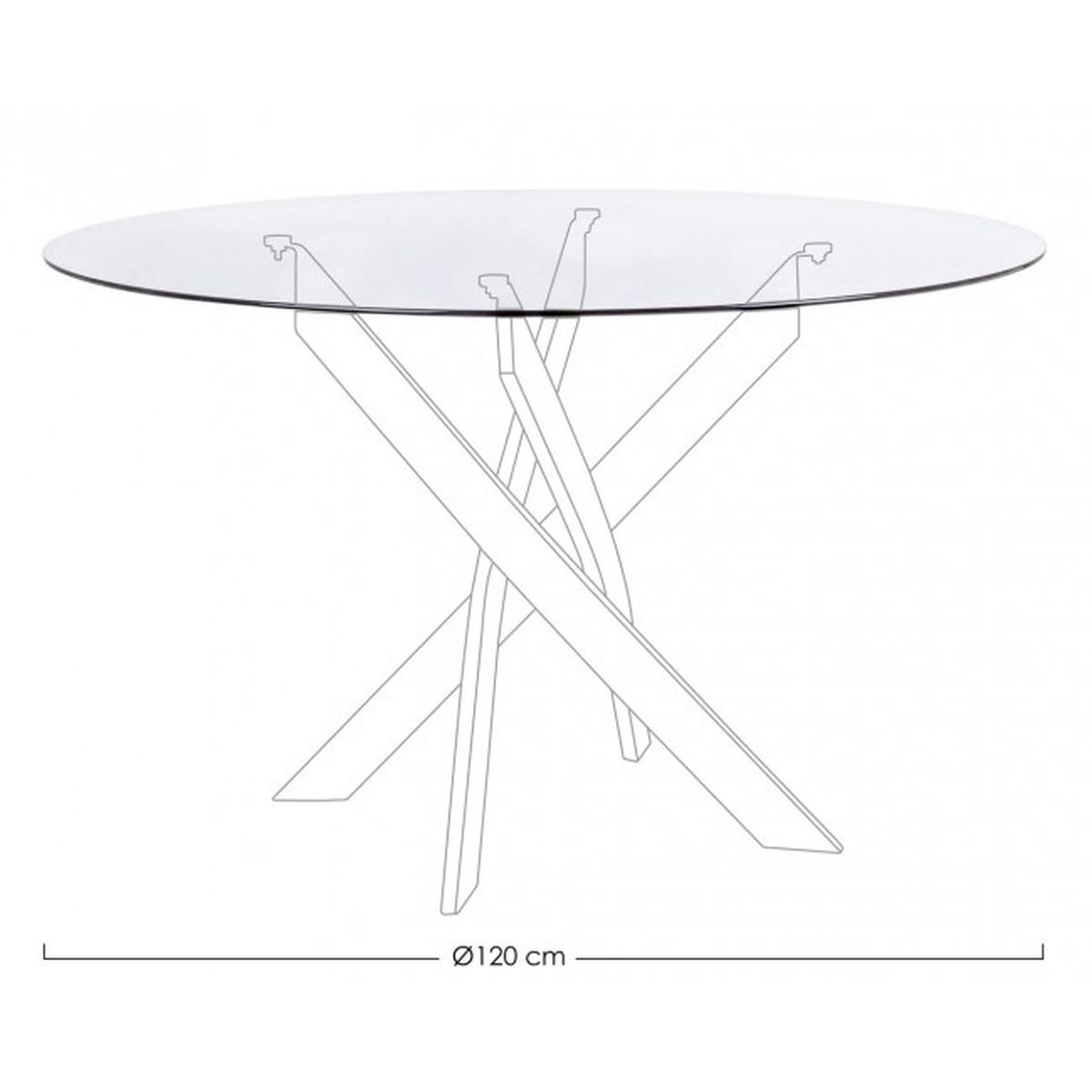 Piano Tavolo Tondo Tavolo George Trasparente cm.Ã?120 | Bizzotto
