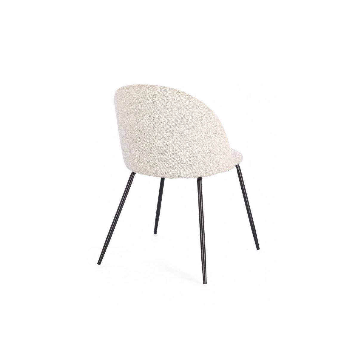 Sedia Tanya Nero/Avorio | Bizzotto