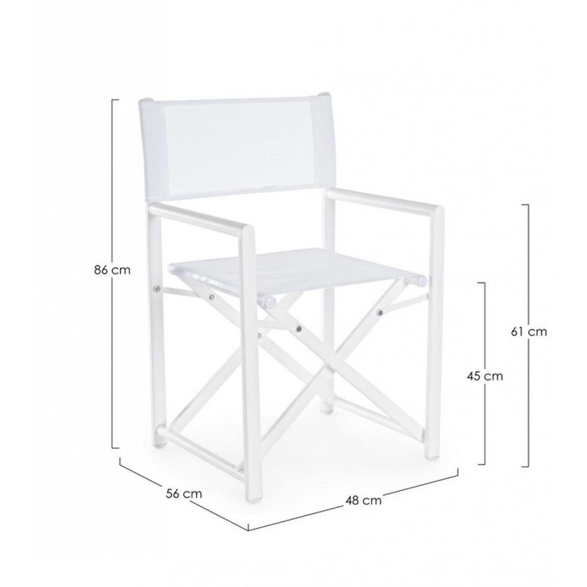 Sedia Regista Taylor Bianco | Bizzotto