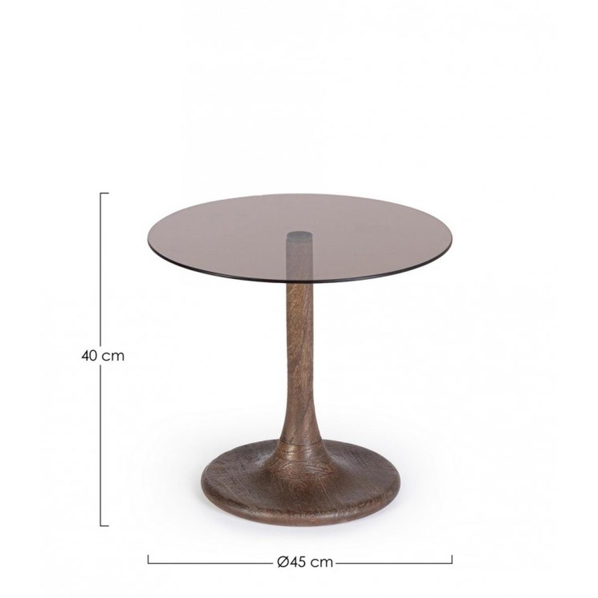 Tavolino Aberdeen Marrone Tondo cm.Ã?45 | Bizzotto