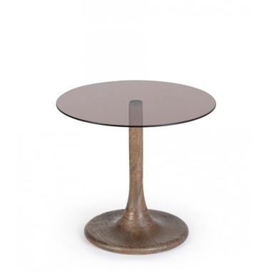 Tavolino Aberdeen Marrone Tondo cm.Ã?45 | Bizzotto