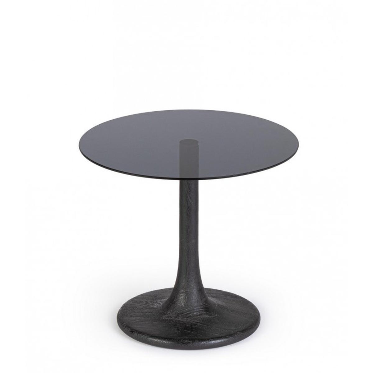 Tavolino Aberdeen Nero Tondo cm.Ã?45 | Bizzotto