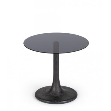 Tavolino Aberdeen Nero Tondo cm.Ã?45 | Bizzotto