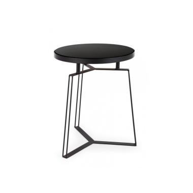 Tavolino Zaira Nero Tondo cm.Ã?40 | Bizzotto