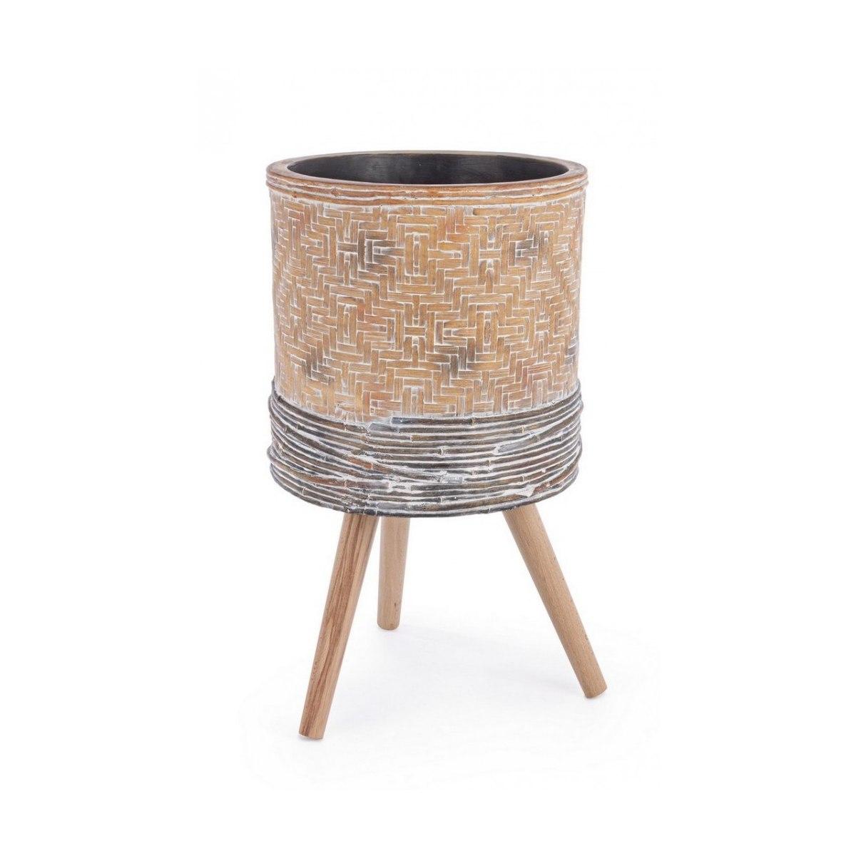 Vaso Dakar Treppiede Magnesia cm.H39 | Bizzotto