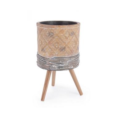 Vaso Dakar Treppiede Magnesia cm.H39 | Bizzotto