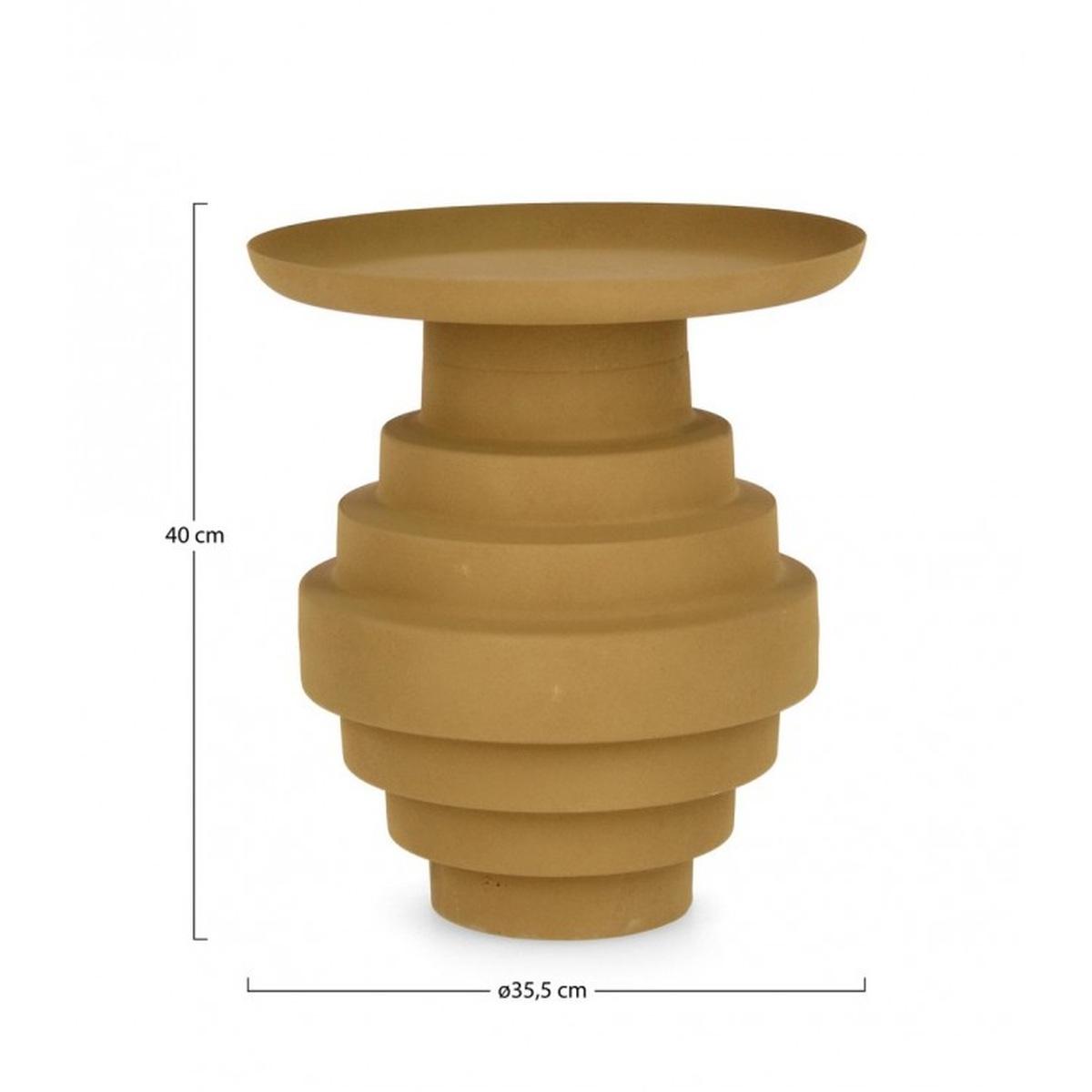 Tavolino Amba Senape Tondo cm.Ã?35.5 | Bizzotto